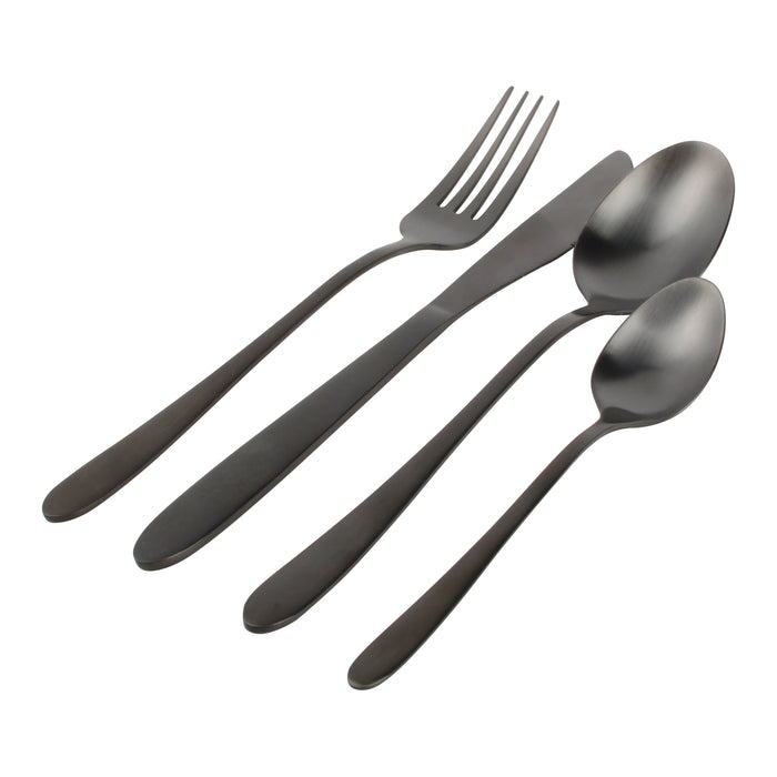Ona Slim Bestekset 24-delig - Zwart