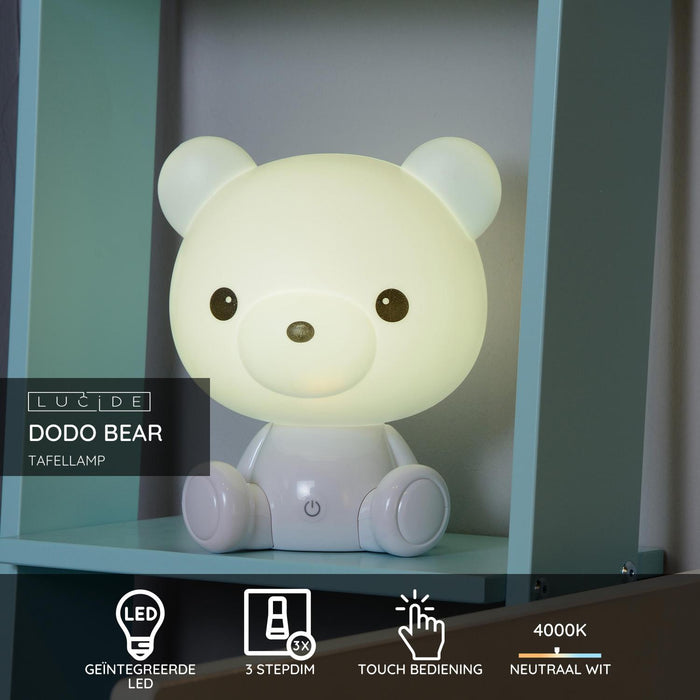 Lucide DODO BEAR Tafellamp - Wit