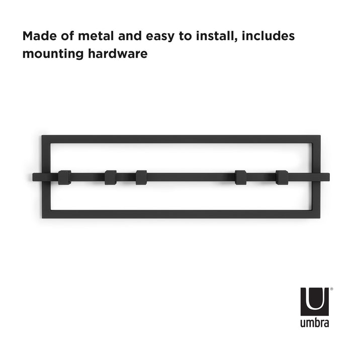 Umbra Cubiko Wandkapstok 5 Haken - Zwart