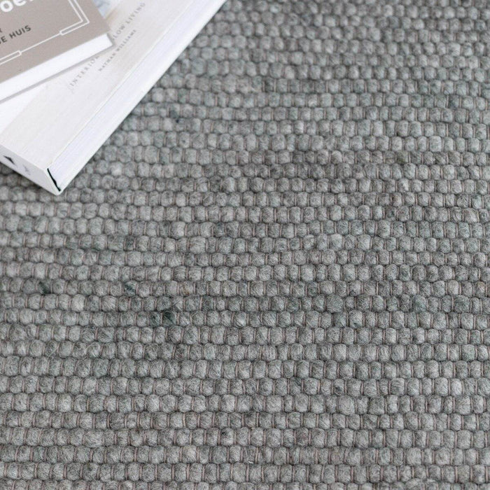 Interieur05 Rond Wollen Vloerkleed Groen Vik - 240 x 240 cm