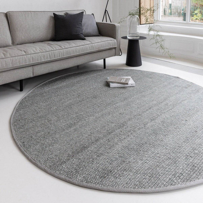 Interieur05 Rond Wollen Vloerkleed Groen Vik - 240 x 240 cm