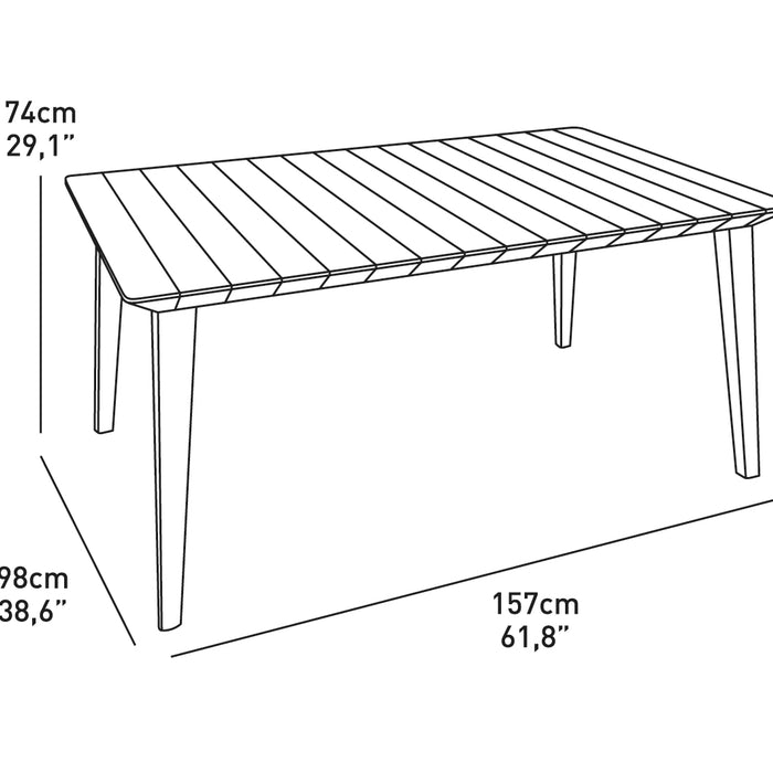 Allibert Lima Tuintafel 160 x 98 cm