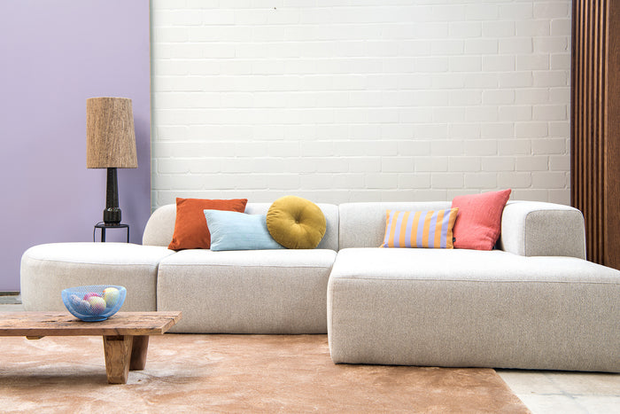 4X6 SOFA X6 modulaire hoekbank  J rechts beige melange - 315 cm
