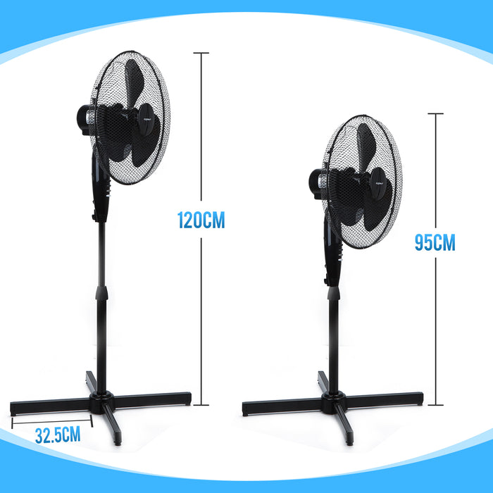 Aigostar Molly 33NFR - Statiefventilator|Ventilator Staand - Zwart