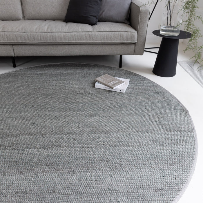 Interieur05 Wollen Vloerkleed Rond Groen Vik 160cm (M)