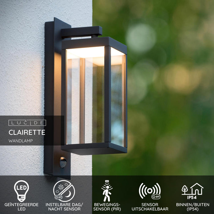 Lucide CLAIRETTE Wandlamp - Antraciet