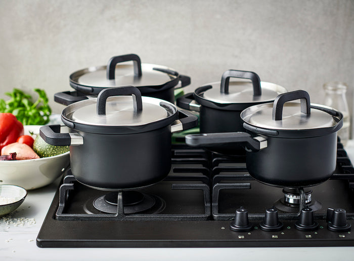 BK Flow Cool Black RVS 4-delige pannenset