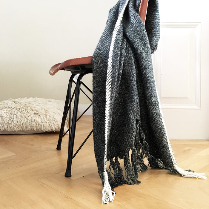 Malagoon Charcoal Melee Plaid 125 x 150 cm