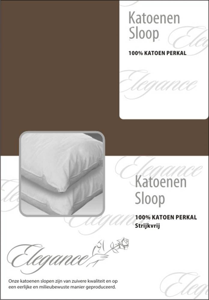 Elegance Kussensloop Hotelsluiting Percal Katoen taupe