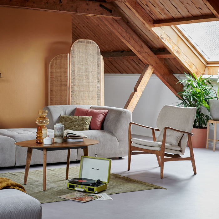 HKliving Vint Bank Element - Hoekstuk Links - Corduroy Rib - Crème