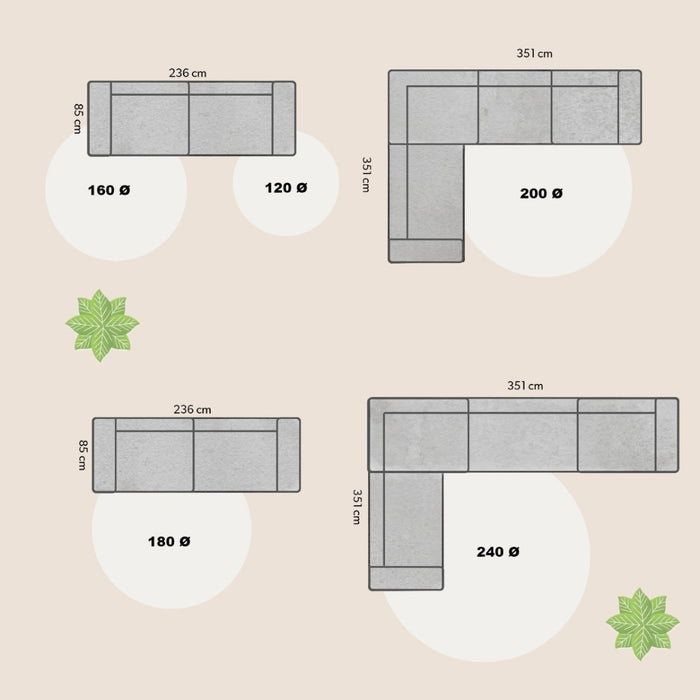 Interieur05 Rond vloerkleed Jute Groen - 150 cm (M)