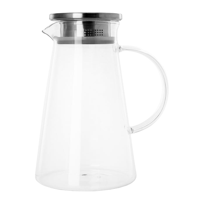 Krumble Karaf met filter, handvat en aluminium deksel - 1,2 L - Glas