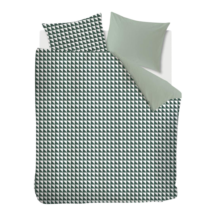 Ambiante Faas Dekbedovertrek 200 x 200/220 cm - Grijs groen