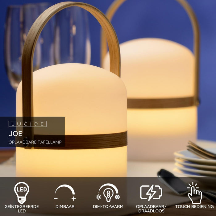 Lucide JOE Tafellamp - Wit