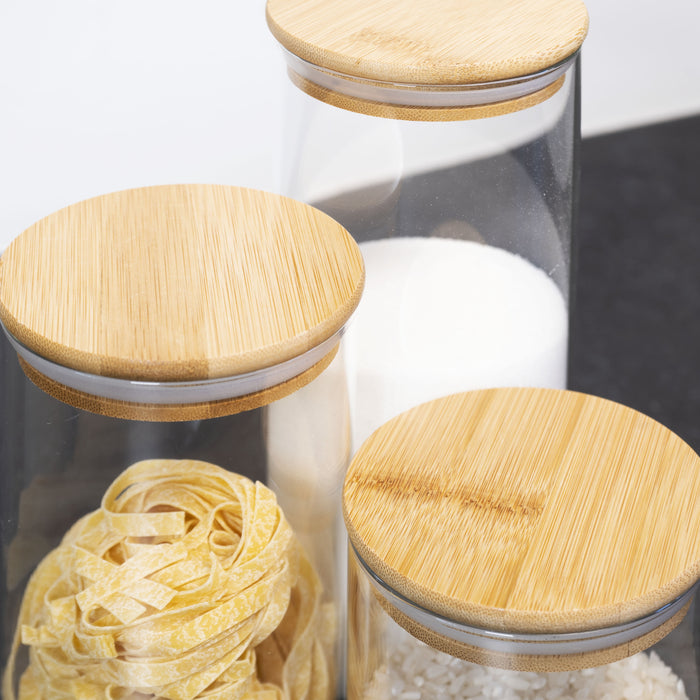 Krumble Voorraadpotten glas set van 3
