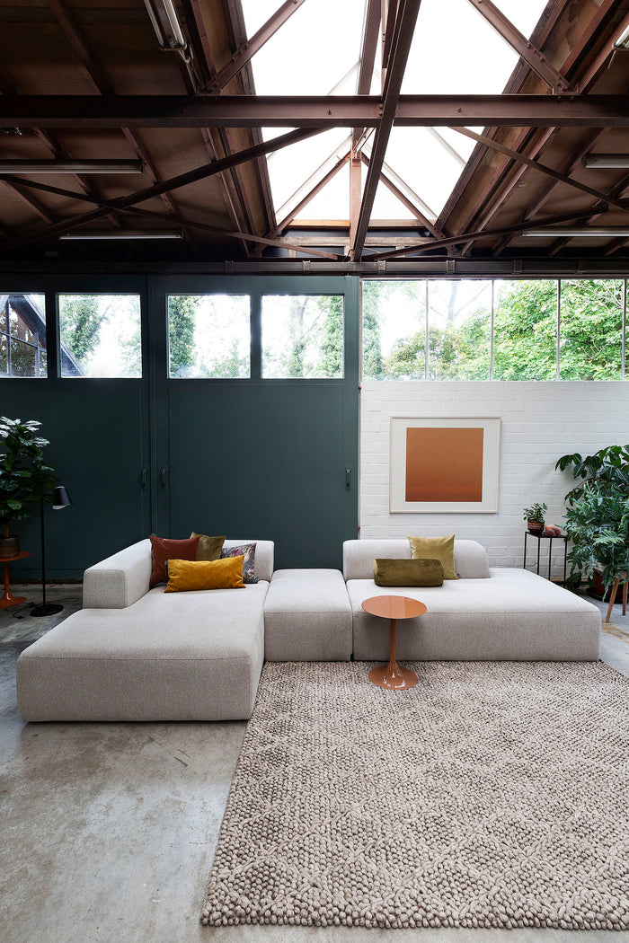 4x6 SOFA X6 zitelement 5 open eind rechts beige melange - 166 cm