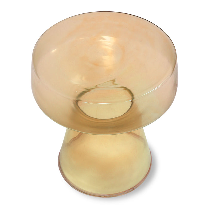 HKliving Glass Bijzettafel - amber