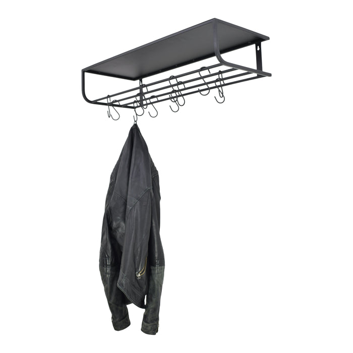 LOFT42 Milan Kapstok - Zwart – Metaal – 12 S haken