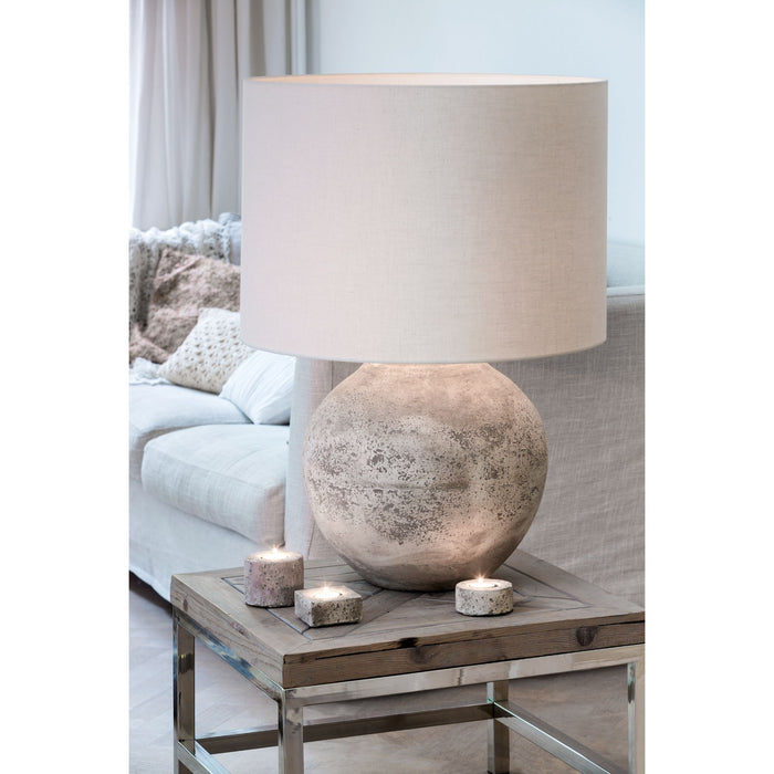 Light & Living Cilinder Lampenkap Livigno - Eiwit - Ø40x30cm