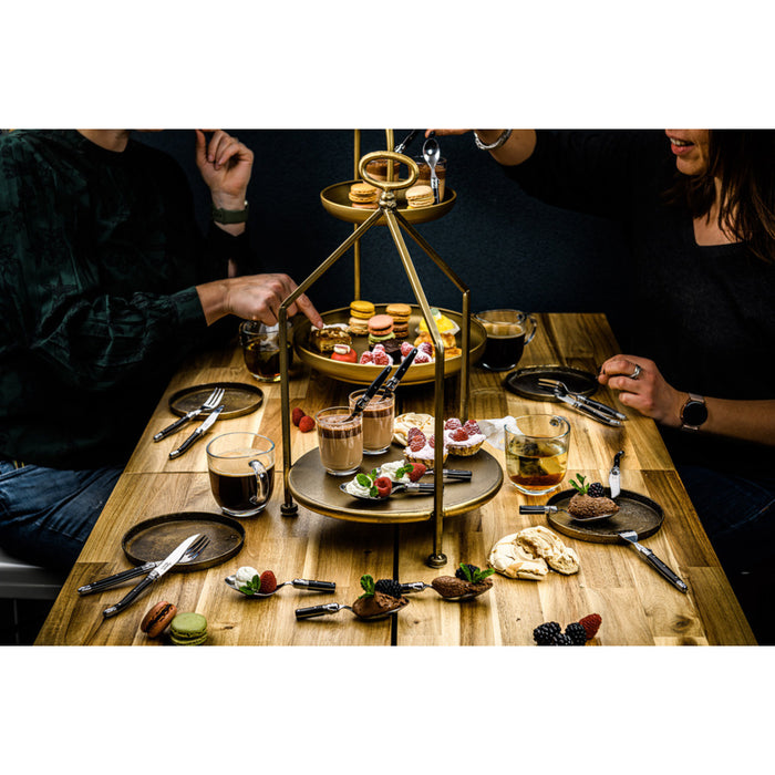 Laguiole Style de Vie Premium Line bestekset mini 12-delig zwart