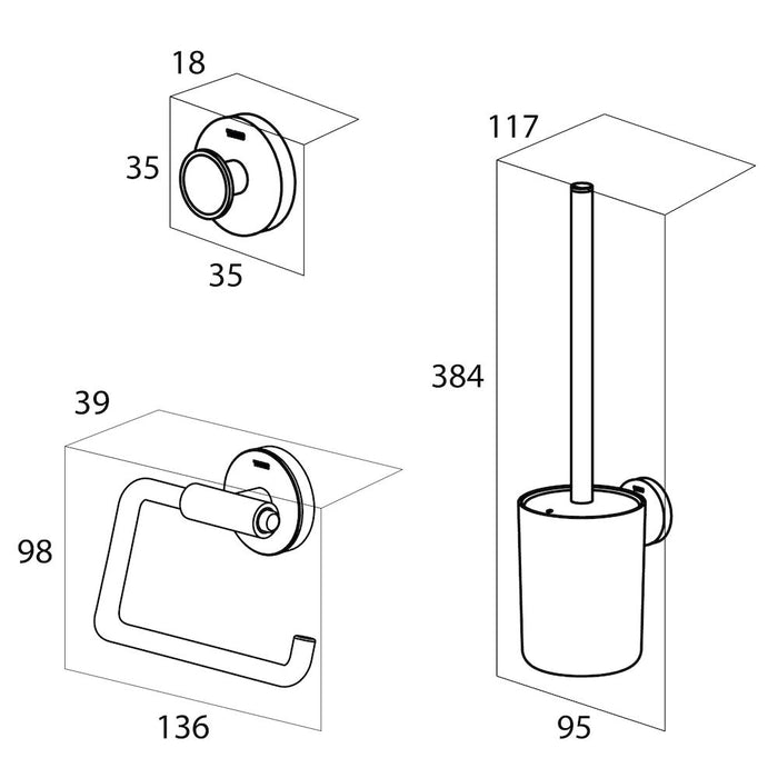 Tiger Urban Toiletaccessoireset - Zwart