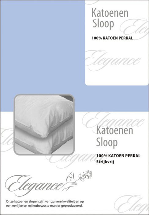 Elegance Kussensloop Hotelsluiting Percal Katoen licht blauw