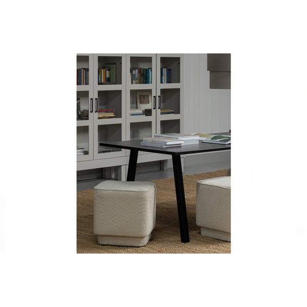 WOOOD Tablo Tafel met 2-stand Poot - Eiken|Metaal - Zwart - 75x180x90