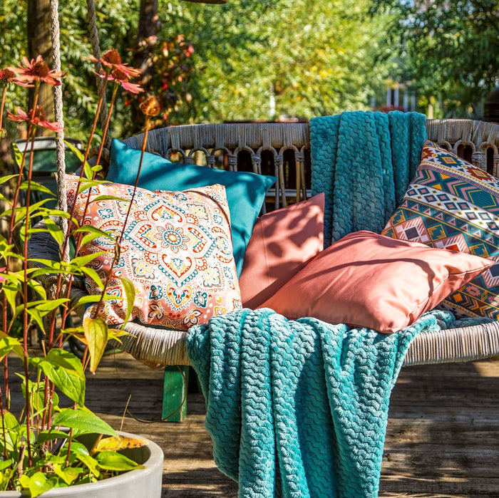 Dutch Decor Sardinie buitenkussen 45x45 cm - Muted Clay