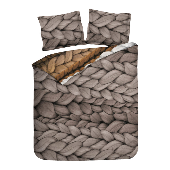 Heckett & Lane Daley Dekbedovertrek 200TC x 200TC/220 cm - Natural Taupe