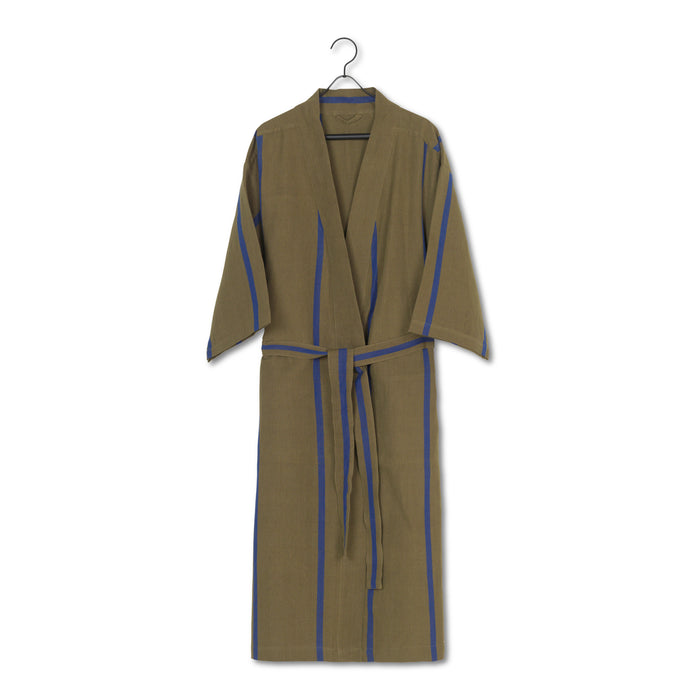 Ferm Living Field Badjas - Olive/Bright Blue