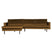 WOOOD Rodeo Chaise Longue Links - Velvet -  Honinggeel