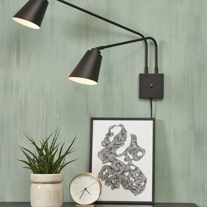 It's about RoMi Bremen Wandlamp - 2-kap - zwart