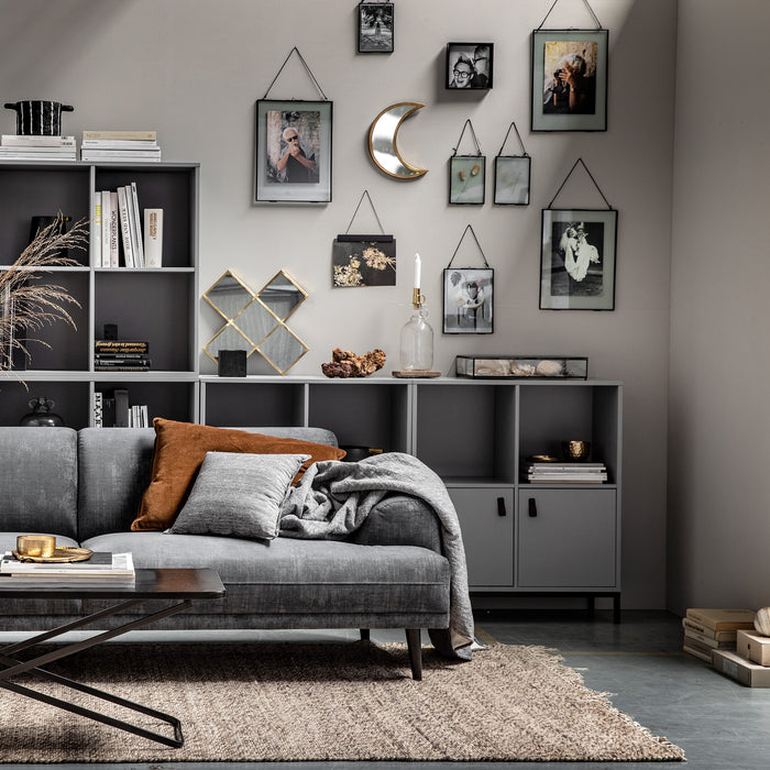 vtwonen Lower Case Modulaire Wandkast 4 Vakken - Open - Betongrijs