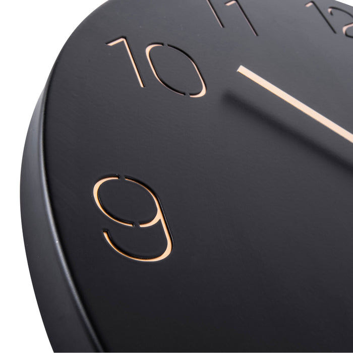Karlsson Wandklok Charm - Zwart