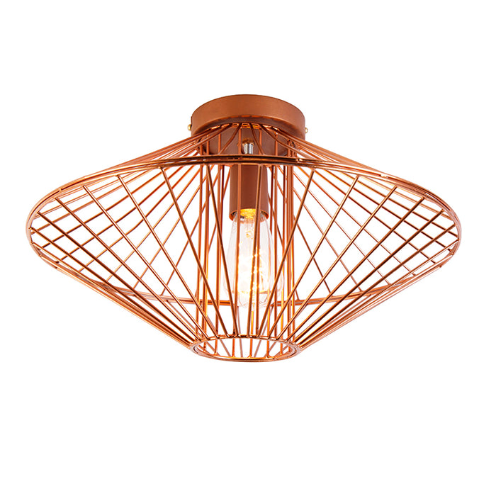 QAZQA Plafondlamp zahra - Koper - Design - D 450mm