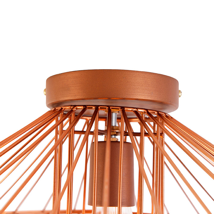 QAZQA Plafondlamp zahra - Koper - Design - D 450mm