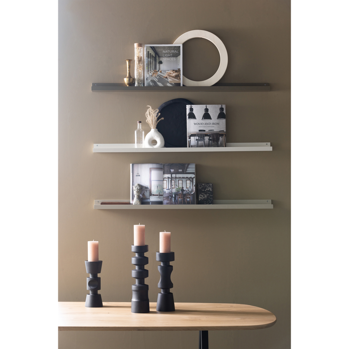 WOOOD Midi Kandelaar - Mangohout - Zwart - 29x12x12