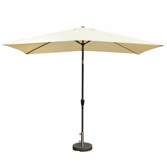 Kopu® Bilbao Rechthoekige Parasol 150x250 cm met hoes - Creme