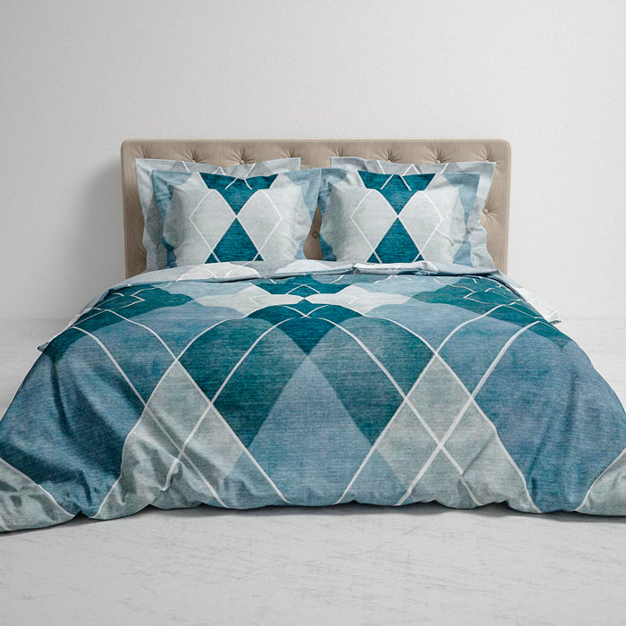 Heckett & Lane Danny Dekbedovertrek 240 x 200TC/220 cm - Shady Blue