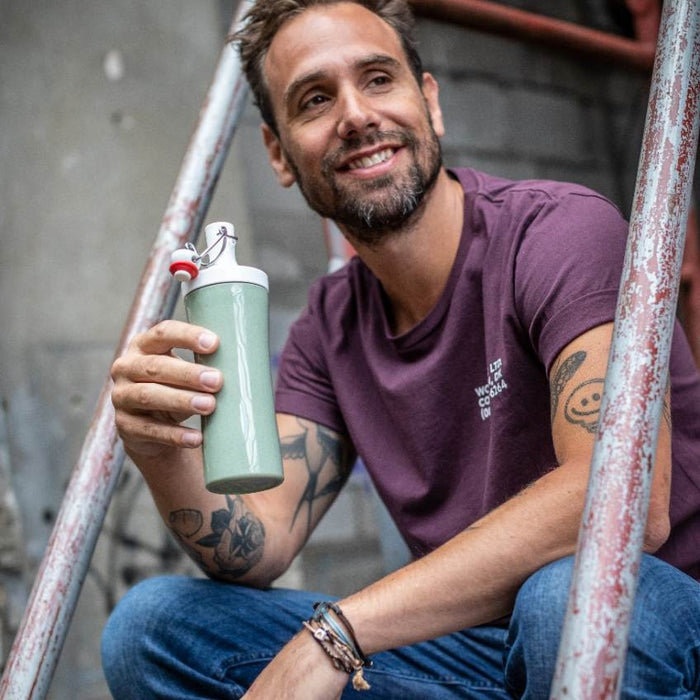 Koziol - Waterfles, 425 ml, Organic Aqua - Koziol | Plopp To Go