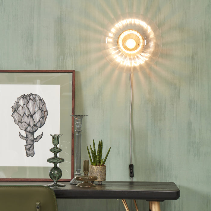 It's about RoMi Brussels Wandlamp - Goud/Transparant