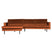 WOOOD Rodeo Chaise Longue Links - Velvet -  Roest