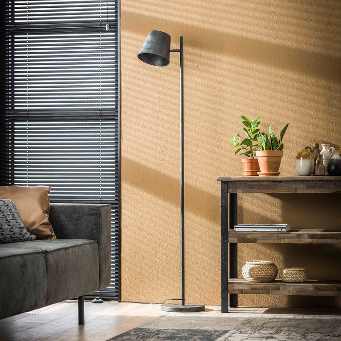 Vloerlamp Industrieel - 1 Lamp - Verstelbare Metalen kap