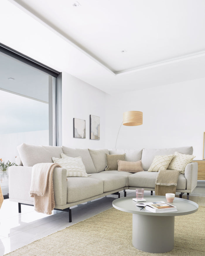 Kave Home - Bijzettafel Fleksa rond in grijs metaal Ø 72 cm