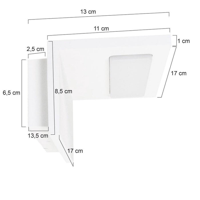 Trio Leuchten Trave Wandlamp voor buiten Wit