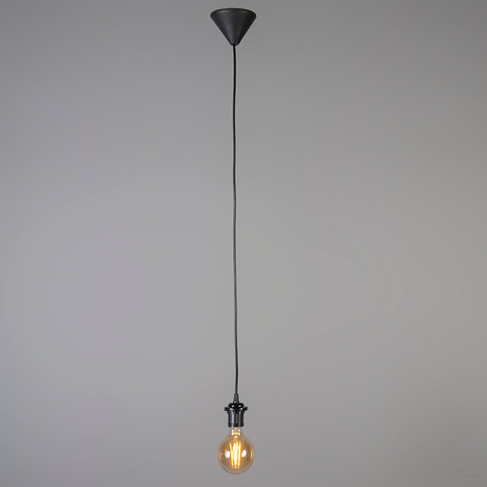 QAZQA Retro hanglamp zwart 35 cm - Granny Frame