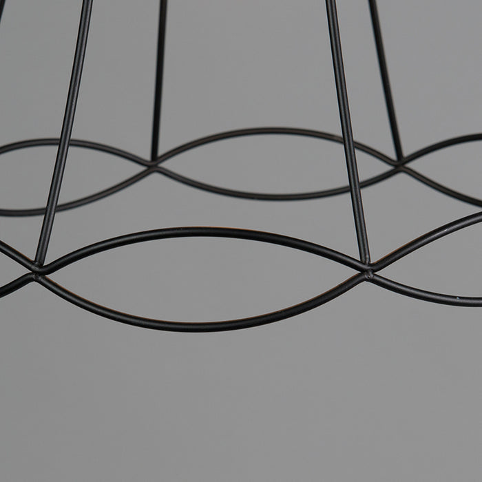 QAZQA Retro hanglamp zwart 35 cm - Granny Frame