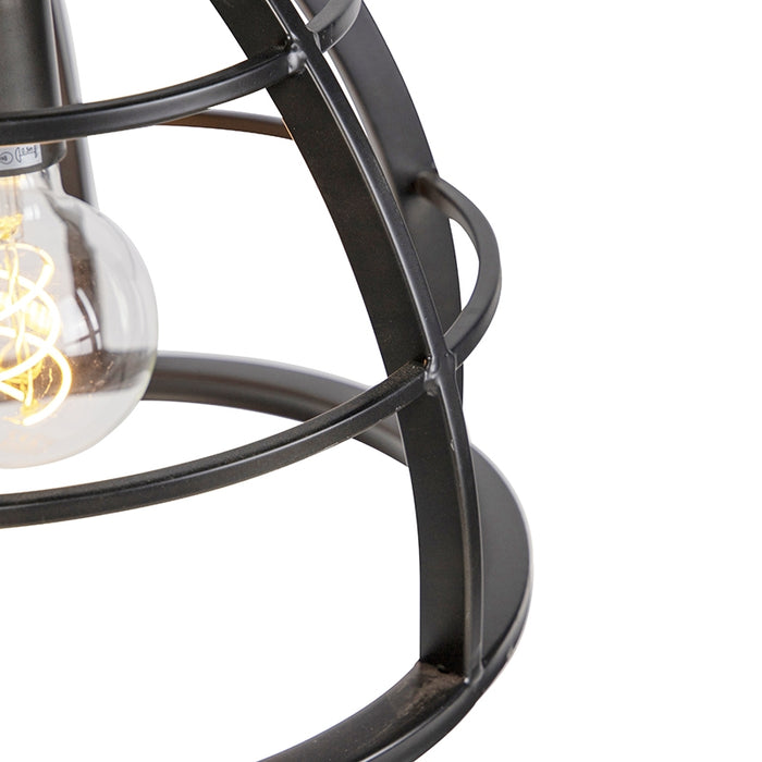 QAZQA Hanglamp arthur - Zwart - Industrieel - D 34cm