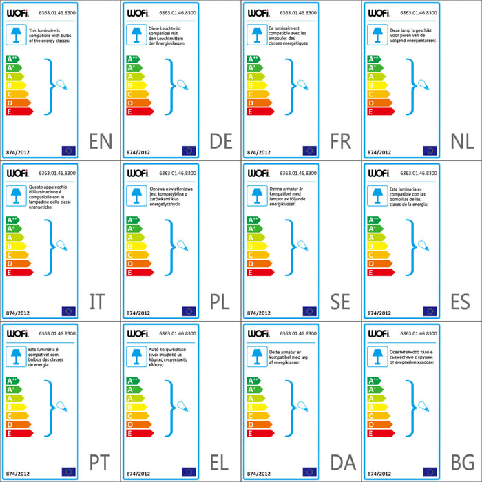Wofi Hanglamp Rachel LED zwart en goudkleurig