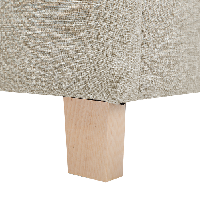 Beliani - SENNEZ - Eenpersoonsbed - Beige - 90 x 200 cm - Polyester